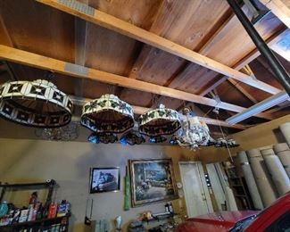 Stained Glass Chandeliers. 