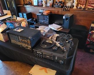 Electronics and Karaoke equipment.