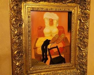 Fernando Botero Framed Art.