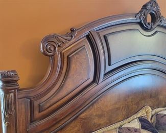 King Size Bed, comes with all the Bedding.