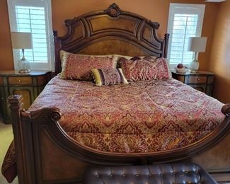 King Size Bed, comes with all the Bedding.