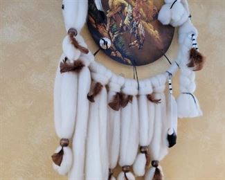 Painted Fur Dream Catcher. 