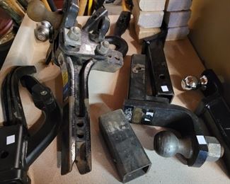 Hitches in different sizes and types..