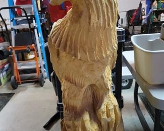 Large Chainsaw Eagle Carving.