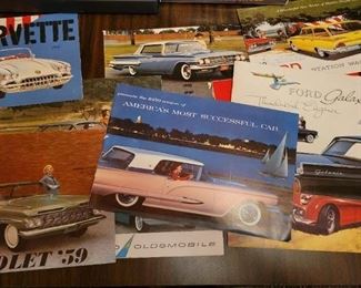 50's & 60's Car and Motorcycle Pamphlets. 