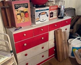 New items on painted  dresser