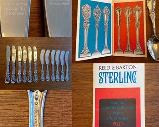 Reed & Barton Sterling Flatware Set Burgundy Pattern 