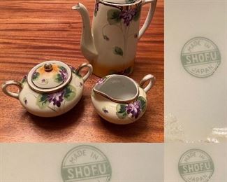 Shofu Japan Teapot, Creamer & Sugar