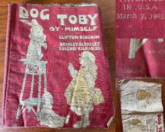 Dog Toby By Himself Clifton Bingham Fabric Book 1905