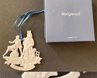 Wedgwood Porcelain Ornament-Merry Christmas with Snowman 