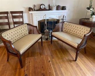 2 Cane Settees