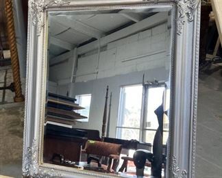 Amazing Rectangle Beveled Framed Wall Mirror