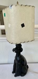 Pretty Poodle Figurine Vintage Lamp