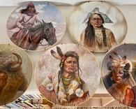 These 5 Native American collectors plates by Gregory Perillo measure 10.5 inches in diameter.