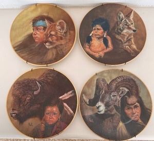 These Native American collectors plates by Gregory Perillo each measure 8 inches in diameter.