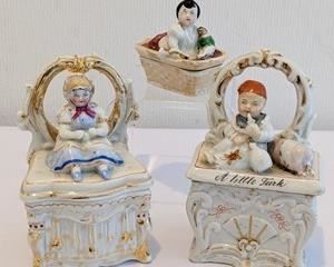 Three Victorian Fairing Trinket Boxes