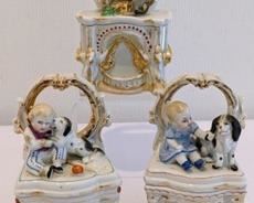 Three Victorian Fairing Trinket Boxes