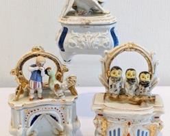 Three Victorian Fairing Trinket Boxes