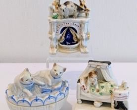 Three Victorian Fairing Trinket Boxes