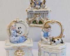 Three Victorian Fairing Trinket Boxes