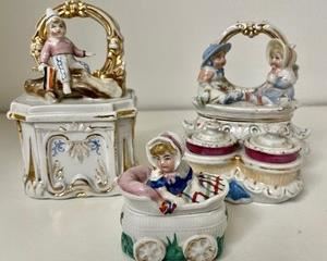 Three Victorian Fairing Trinket Boxes