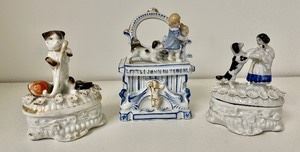 Three Victorian Fairing Trinket Boxes
