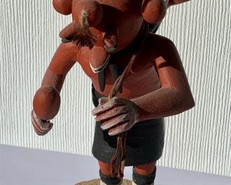 Kachina Doll by Frank Youyetewa measuring about 8.5” h 