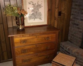 Antique 3 drawer chest