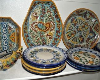 Colorful pottery from Mexico