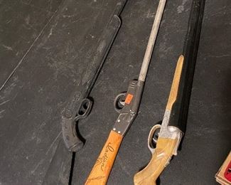 Vintage Toy Rifles and pop guns