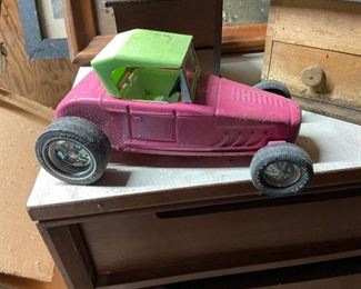 nylint rare pink hotrod metal car 