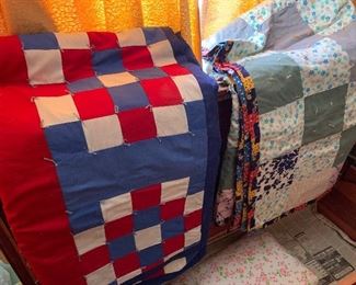 vintage handmade quilts - at least 12-15 in house