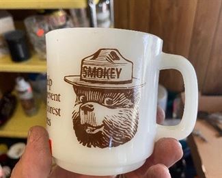 Smokey The Bear Fireking mug - rare 