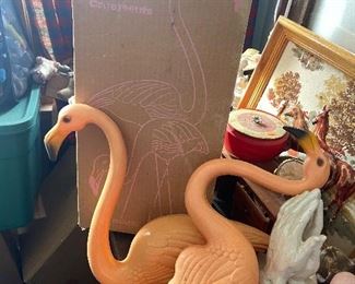 vintage union flamingo blow molds in the original box (rare) 