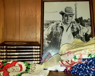 Set of books: Gamblers, Cowboys, Great Chiefs,  Canadians etc. & "The King" Elvis