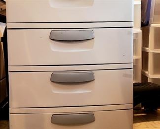 Larger four drawer storage unit
