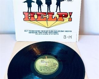 #B-14,  HELP!, $20, Original Motion Soundtrack, Condition:Very Good, Released 1978
