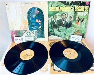 #13 -$6,  Juan Serrano, Flamenco 1966, Cond.:Very Good / #14 -$4,  Sergio Mendes & Brazil 1971, Cond.:Acceptable
