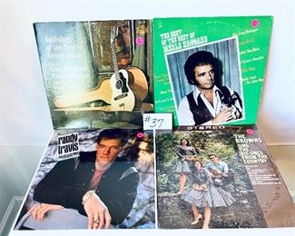 Lot #37B - $20 -Randy Travis, 1987,Condition:Very Good/ Merle Haggard ,1972,Condition:Good
