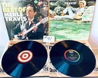 Lot #41 - $14,  Merle Travis,The Best of ,1967,Condition:Good
/Travis,1962,Condition: Acceptable
