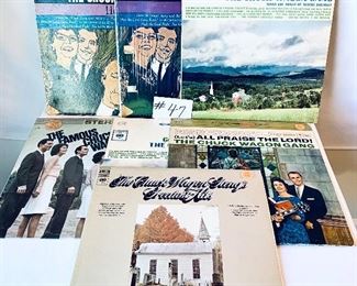 Lot 47- $65 - The Chuck Wagon Gang albums, Condition: Good, Release dates: 1962, 1963, 1969, 1959, 1966