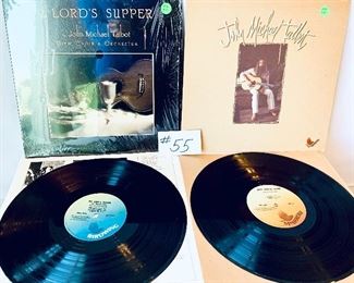 Lot 55 -$10 -John Michael Talbot Albums, The Lord's Supper, 1978 / John Michael Talbot, 1976, Both are Condition:Good
