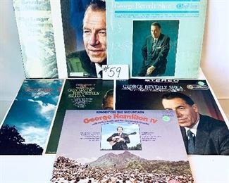 Lot 59- $42 - Seven George Beverly Shea Albums, 1950's. 60's, 70's,  Cond.:2 are Very Good(sealed), 5 are Good / One George Hamilton IV, 1973, Cond.:Good
