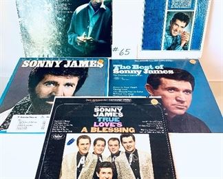 Lot 65- $25,   Sonny James Albums, 1960's & 1970's, Condition: All Acceptable & Good

