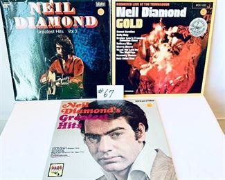 Lot 67- $6 EACH  Neil Diamond Albums, 1960's & 1970's, Condition: Good & Acceptable.  ( NEIL DIAMOND GOLD IS SOLD)