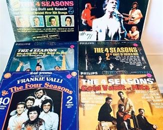 Lot 71- $90,  Four Seasons & Frankie Valli Albums, 1960's/70's, Condition:Ranges from Good to Fair