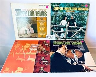 Lot 73- $35,   Jerry Lee Lewis Albums, 1906's/70's, Condition: Ranges from Good to Acceptable