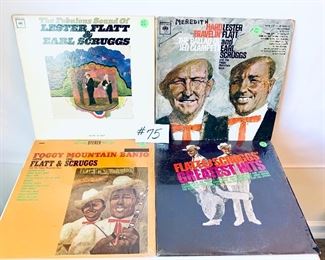 Lot 75- $40,   Flatt & Scruggs Albums, Condition: Ranges Good to Acceptable