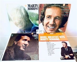 Lot 77- $16,  Marty Robbins Albums,  Condition: Ranges Good to Fair