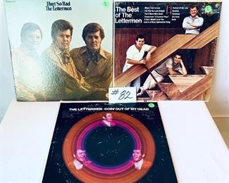 Lot 82- $15,  The Letterman Albums, Hurt So Bad , Cond.:Good/ Going Out of My Mind, Cond.:Fair/ The Best of The Letterman, Cond.: Good
